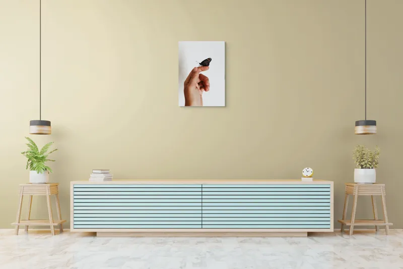 Tablou Canvas, "Aripa fluturelui în mângâiere delicată", Fragilitate, Delicatețe, Natură, Eleganță, Liniște, 50 x 70 cm – poza 6