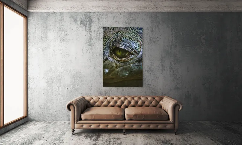 Tablou Canvas, "Privirea enigmatică a reptilei misterioase", 100 x 150 cm – poza 6
