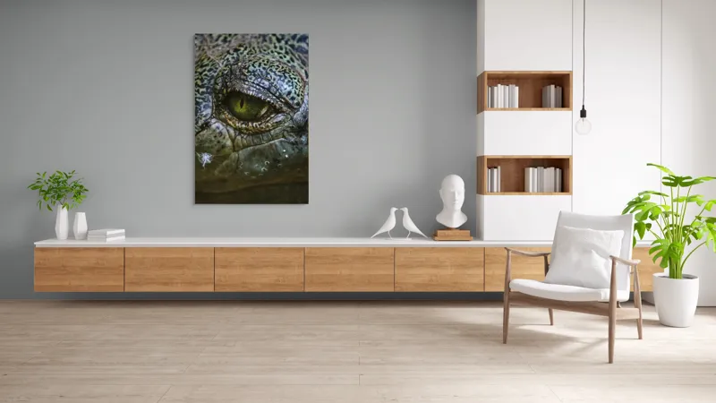 Tablou Canvas, "Privirea enigmatică a reptilei misterioase", 100 x 150 cm – poza 8
