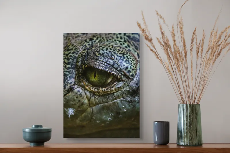 Tablou Canvas, "Privirea enigmatică a reptilei misterioase", 39 x 54 cm – poza 3