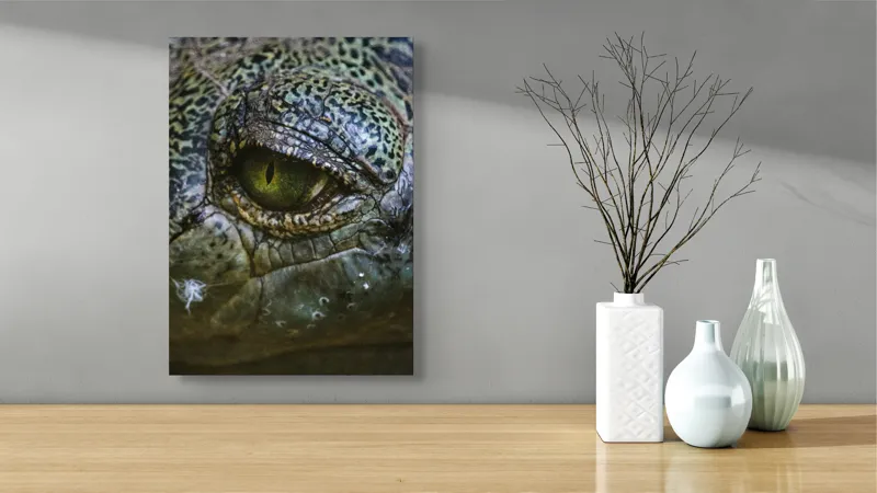 Tablou Canvas, "Privirea enigmatică a reptilei misterioase", 39 x 54 cm – poza 4