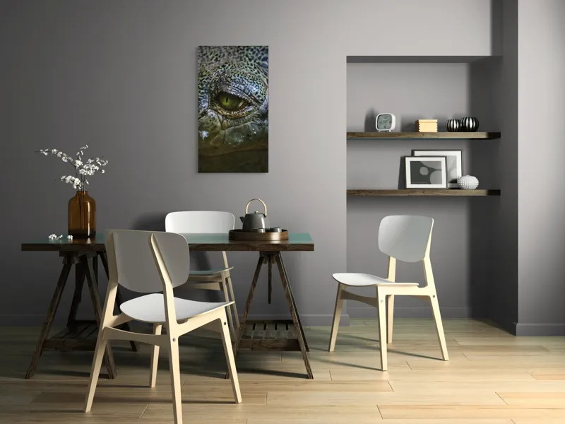 Tablou Canvas, "Privirea enigmatică a reptilei misterioase", Nu știu cine este în imagine., 50 x 90 cm – poza 4