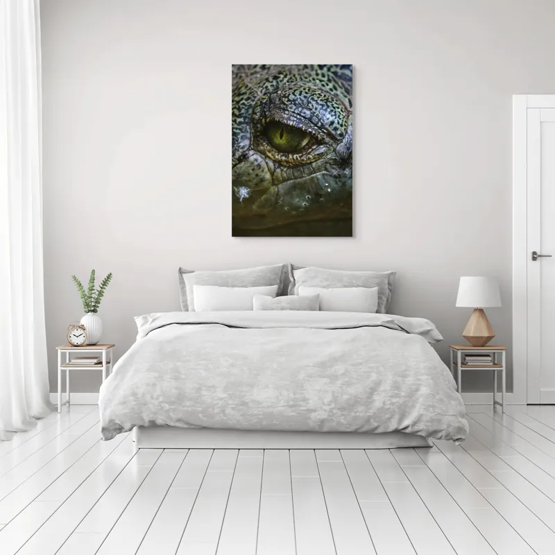 Tablou Canvas, "Privirea enigmatică a reptilei misterioase", 70 x 100 cm – poza 3