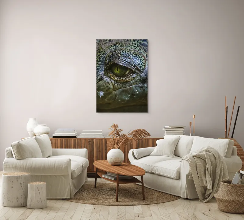 Tablou Canvas, "Privirea enigmatică a reptilei misterioase", 70 x 100 cm – poza 4