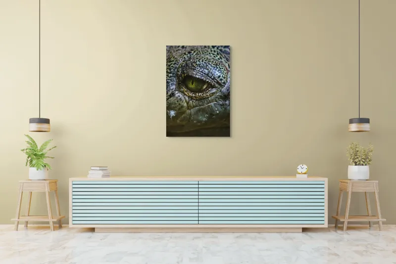 Tablou Canvas, "Privirea enigmatică a reptilei misterioase", 70 x 100 cm – poza 5