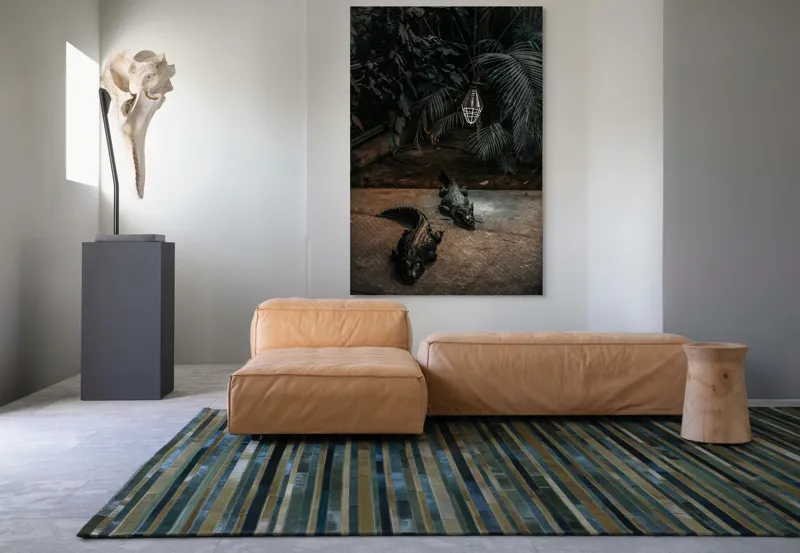 Tablou Canvas, "Crocodili sub lumina nocturnă artificială", 100 x 150 cm – poza 7