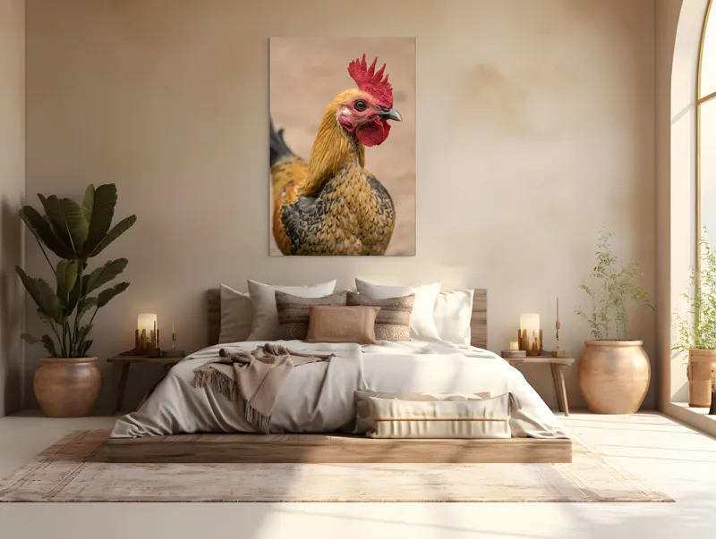 Tablou Canvas, "Cocoşul mândru al dimineţii răsăritene", 100 x 150 cm – poza 3