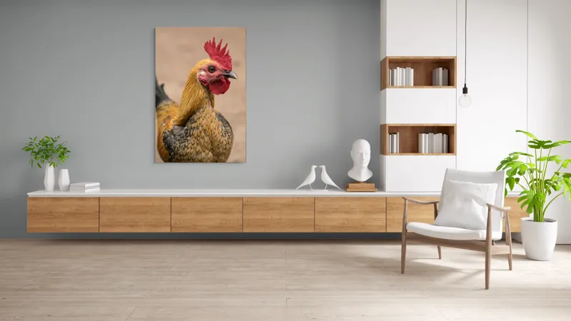 Tablou Canvas, "Cocoşul mândru al dimineţii răsăritene", 100 x 150 cm – poza 8