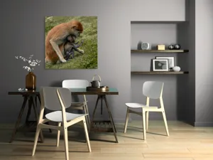 Tablou Canvas, "Îmbrățișare caldă în sălbăticie verde", 100 x 100 cm – poza 6