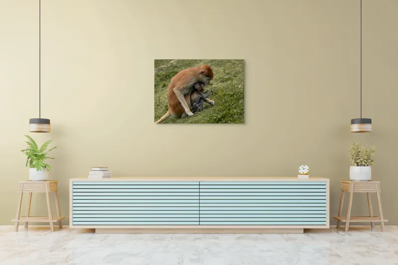 Tablou Canvas, "Îmbrățișare caldă în sălbăticie verde", 100 x 70 cm – poza 4