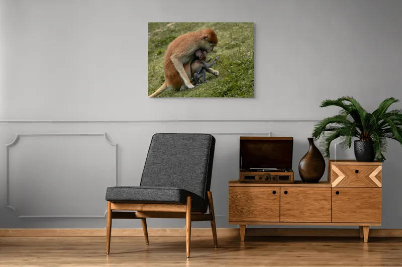 Tablou Canvas, "Îmbrățișare caldă în sălbăticie verde", 100 x 70 cm – poza 8