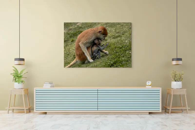 Tablou Canvas, "Îmbrățișare caldă în sălbăticie verde", 150 x 100 cm – poza 6