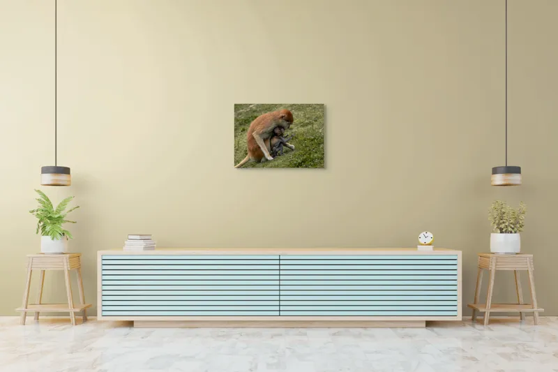 Tablou Canvas, "Îmbrățișare caldă în sălbăticie verde", 70 x 50 cm – poza 7