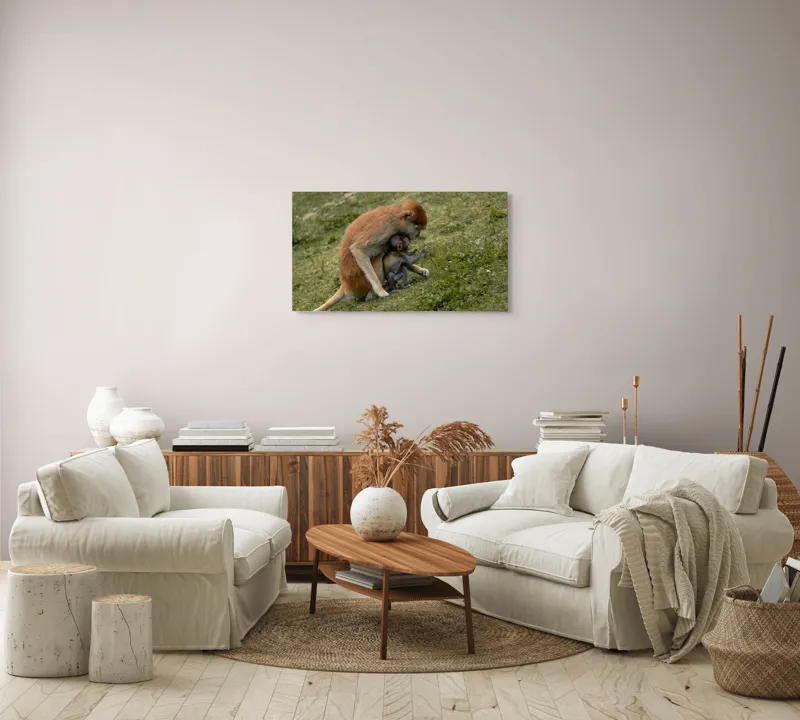 Tablou Canvas, "Îmbrățișare caldă în sălbăticie verde", 90 x 50 cm – poza 4