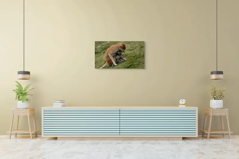 Tablou Canvas, "Îmbrățișare caldă în sălbăticie verde", 90 x 50 cm – poza 5