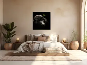 Tablou Canvas, "Gorila în ploaia pădurii tropicale", 100 x 100 cm – poza 4