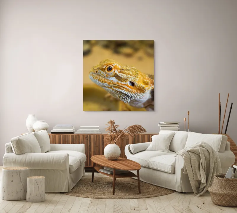 Tablou Canvas, "Dragon de nisip în deșertul arid", 100 x 100 cm – poza 3