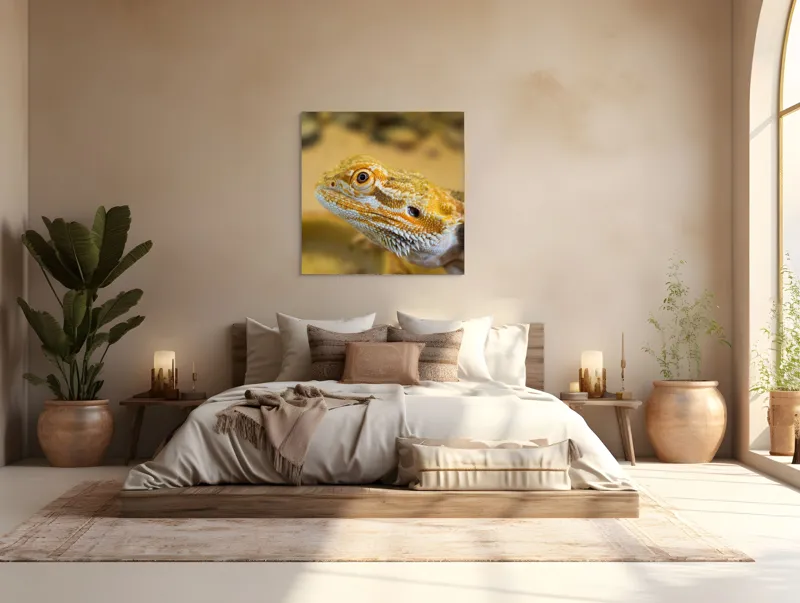 Tablou Canvas, "Dragon de nisip în deșertul arid", 100 x 100 cm – poza 4