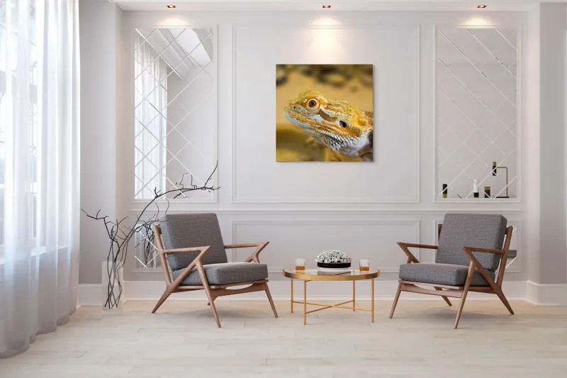 Tablou Canvas, "Dragon de nisip în deșertul arid", 100 x 100 cm – poza 7