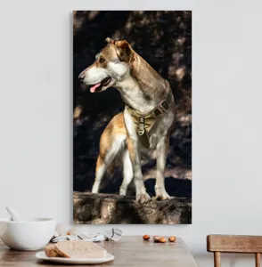 Tablou Canvas, "Câinele vigilenței în pădurea umbrită", 50 x 90 cm – poza 3
