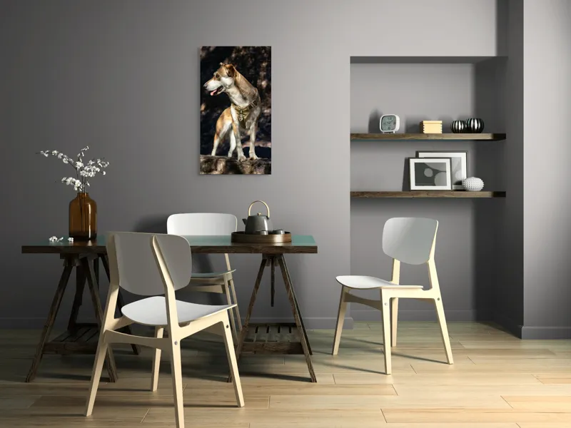 Tablou Canvas, "Câinele vigilenței în pădurea umbrită", 50 x 90 cm – poza 4