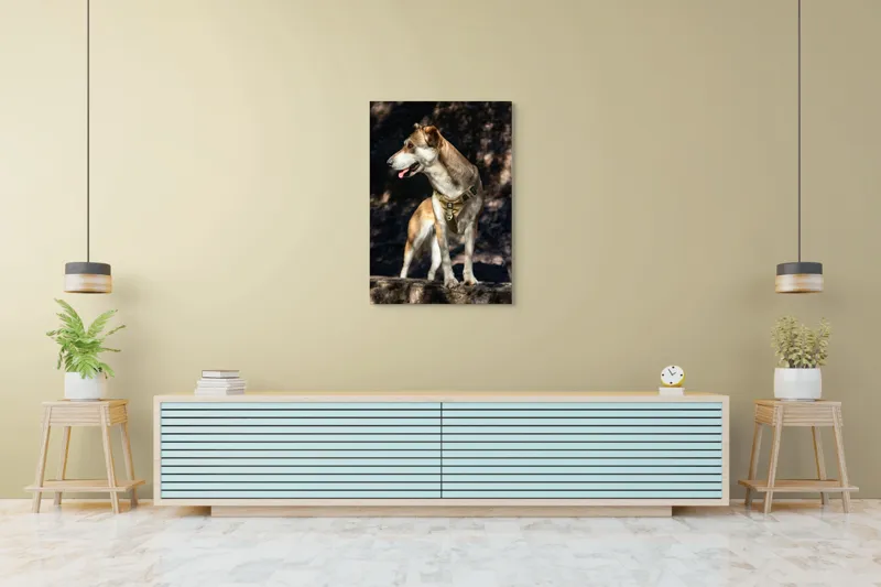 Tablou Canvas, "Câinele vigilenței în pădurea umbrită", 70 x 100 cm – poza 5