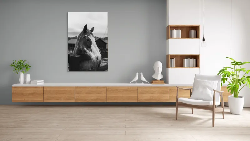 Tablou Canvas, "Calul în așteptarea libertății", 100 x 150 cm – poza 8