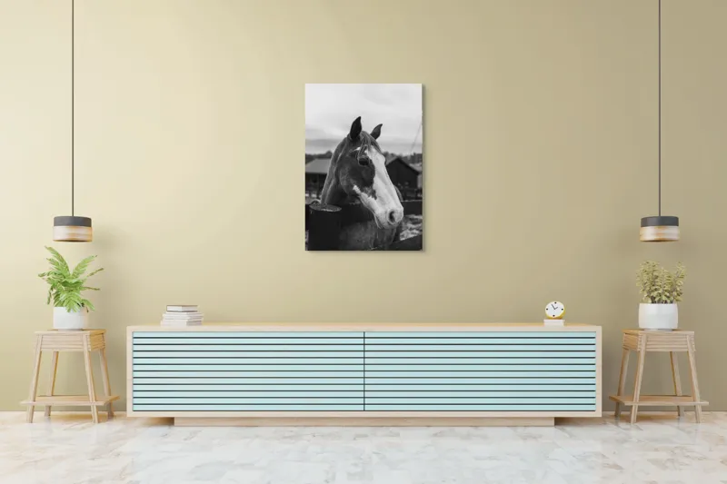 Tablou Canvas, "Calul în așteptarea libertății", 70 x 100 cm – poza 5