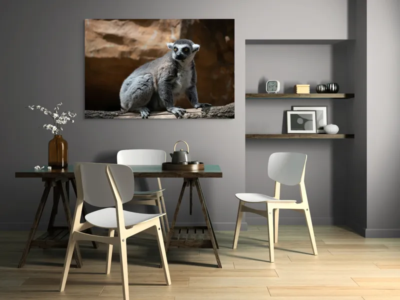Tablou Canvas, "Lemurul curios în lumina soarelui", 150 x 100 cm – poza 5