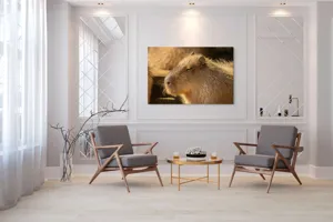 Tablou Canvas, "Capybara relaxându-se în soare", 150 x 100 cm – poza 7