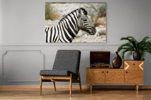 Tablou Canvas, "Zebra în peisaj african sălbatic", 150 x 100 cm – poza 8