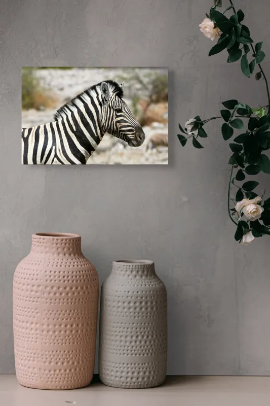 Tablou Canvas, "Zebra în peisaj african sălbatic", 39 x 26 cm – poza 4