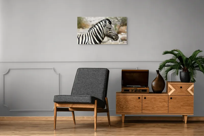 Tablou Canvas, "Zebra în peisaj african sălbatic", 90 x 50 cm – poza 6