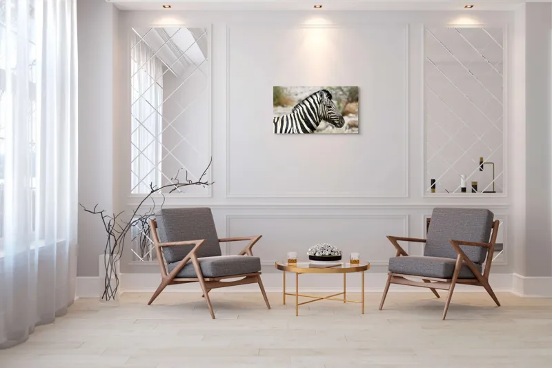 Tablou Canvas, "Zebra în peisaj african sălbatic", 90 x 50 cm – poza 7