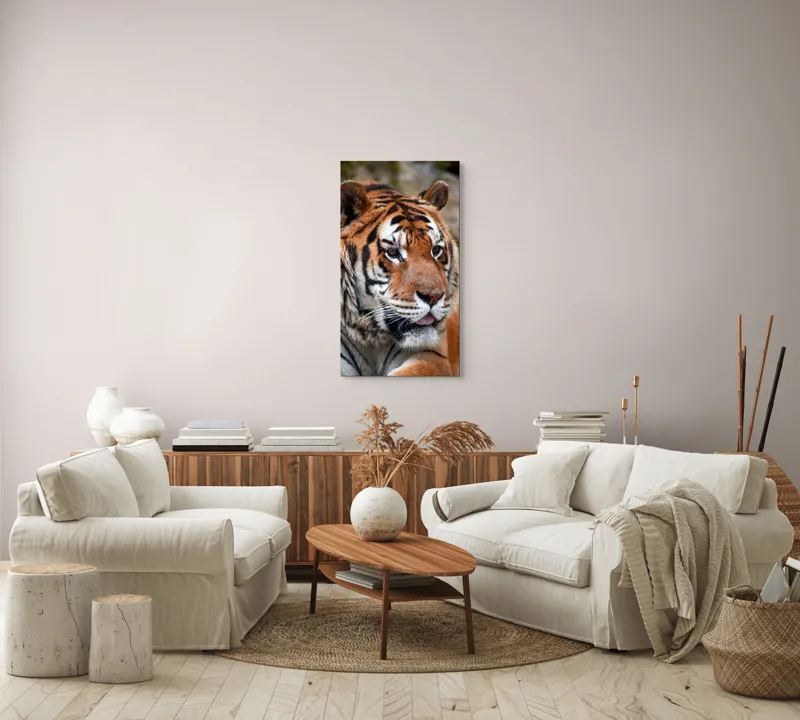 Tablou Canvas, "Tigrul din savana însorită", 50 x 90 cm – poza 7