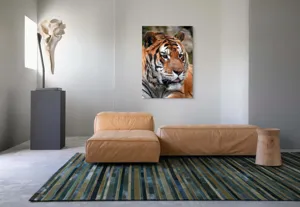 Tablou Canvas, "Tigrul din savana însorită", 70 x 100 cm – poza 7