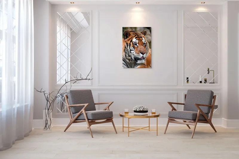 Tablou Canvas, "Tigrul din savana însorită", 70 x 100 cm – poza 8