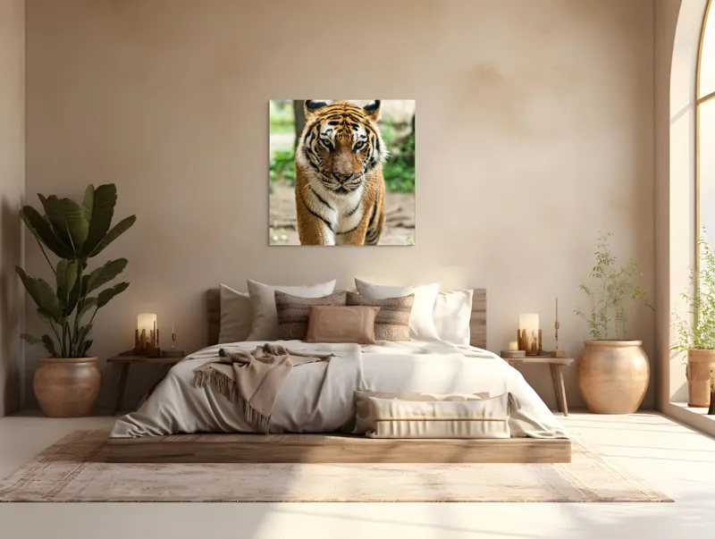 Tablou Canvas, "Tigrul în căutare de aventuri", 100 x 100 cm – poza 4