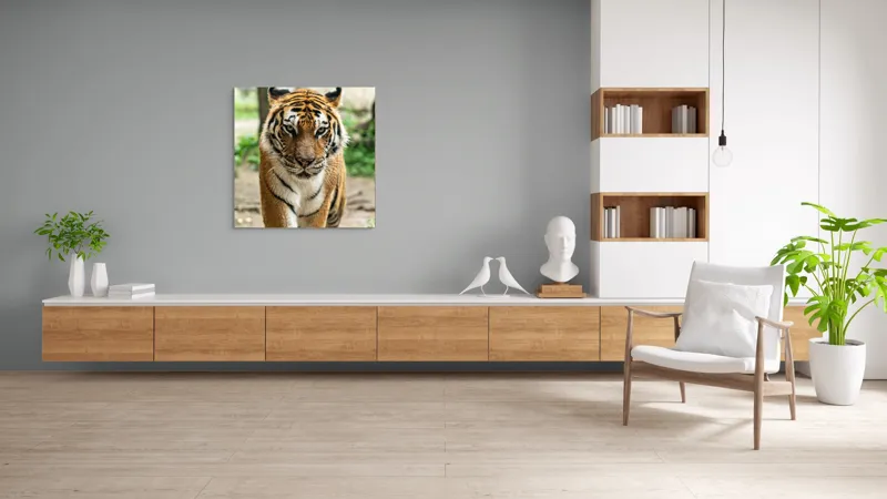 Tablou Canvas, "Tigrul în căutare de aventuri", 100 x 100 cm – poza 8