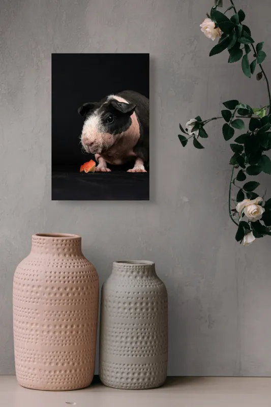 Tablou Canvas, "Porcușorul curios și felia de măr", 26 x 39 cm – poza 6