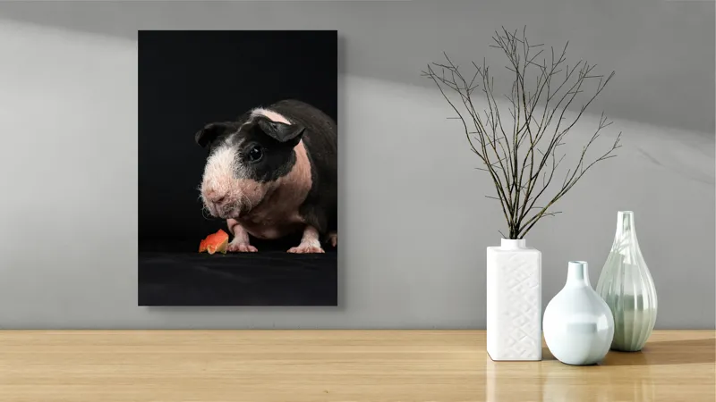 Tablou Canvas, "Porcușorul curios și felia de măr", 39 x 54 cm – poza 4