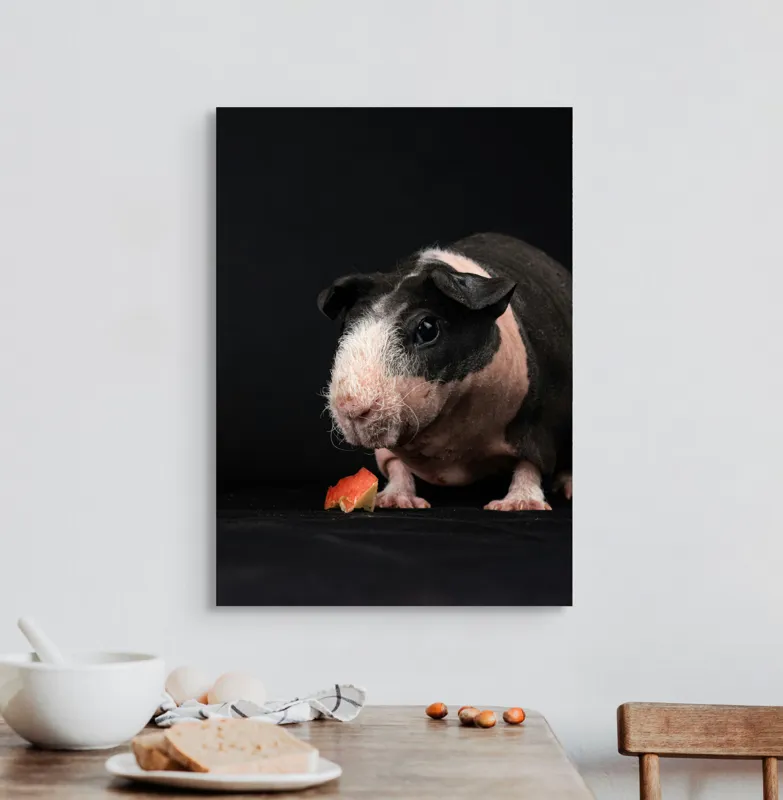 Tablou Canvas, "Porcușorul curios și felia de măr", 50 x 70 cm – poza 3
