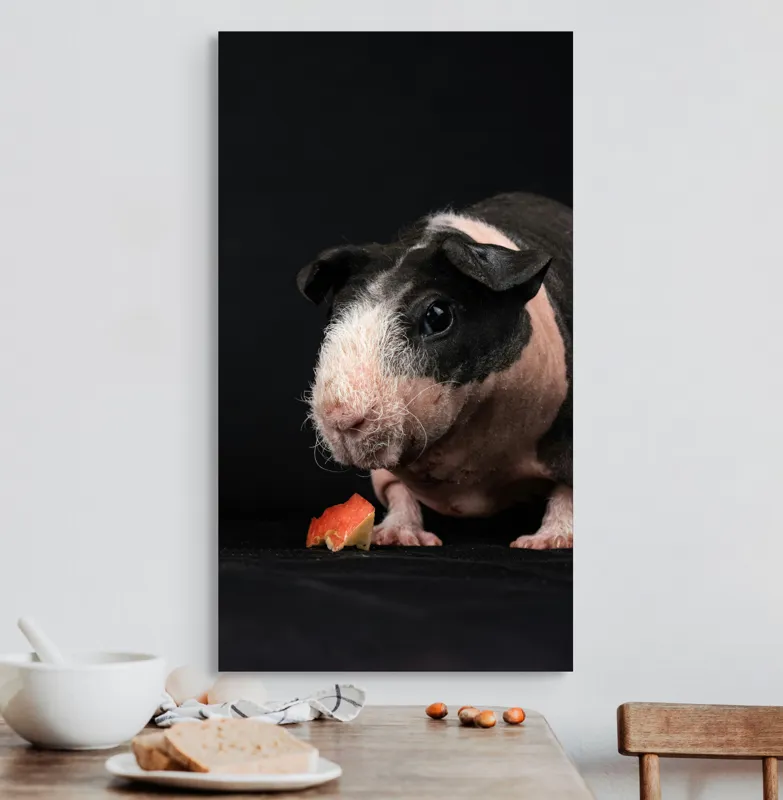 Tablou Canvas, "Porcușorul curios și felia de măr", 50 x 90 cm – poza 3