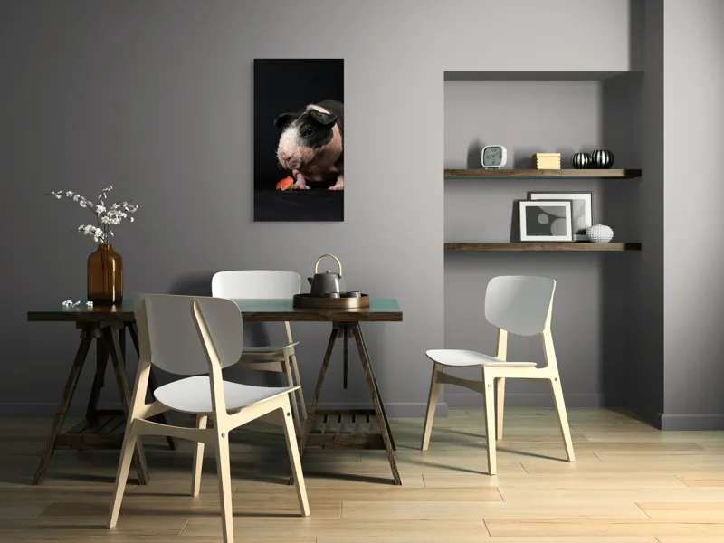 Tablou Canvas, "Porcușorul curios și felia de măr", 50 x 90 cm – poza 4