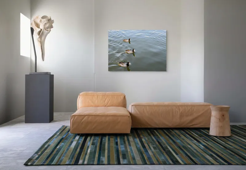 Tablou Canvas, "Rațe plutind pe lac liniștit", 100 x 70 cm – poza 7