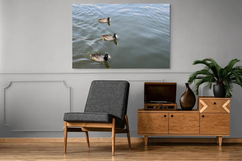 Tablou Canvas, "Rațe plutind pe lac liniștit", 150 x 100 cm – poza 8