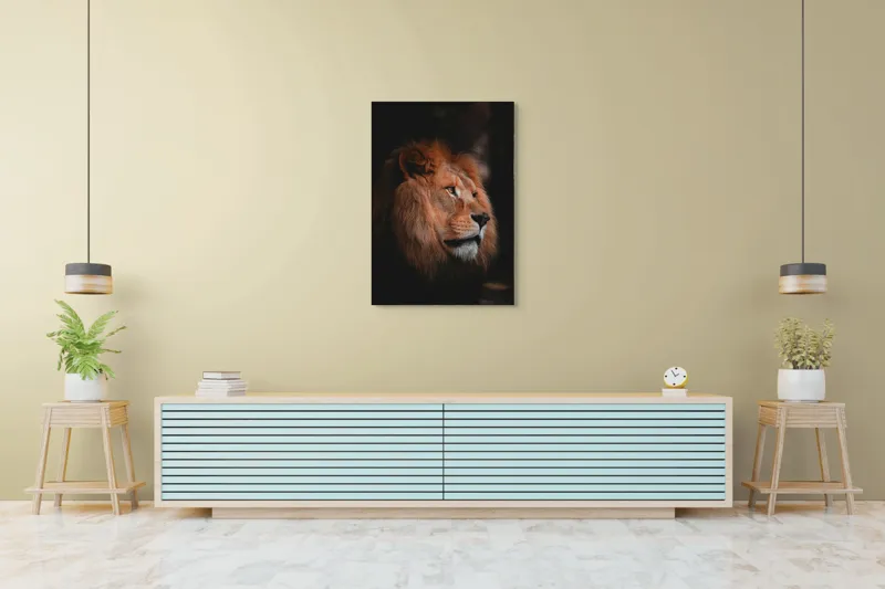 Tablou Canvas, "Privirea regala a leului majestic", Leu, Regal, Impunător, Majestuos, Nobil, 70 x 100 cm – poza 5