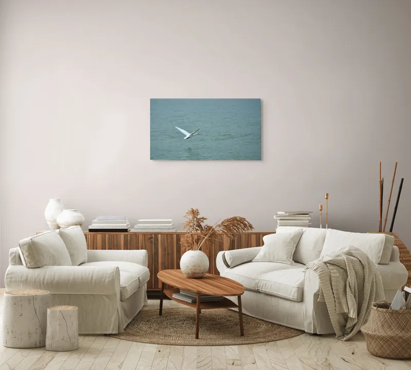 Tablou Canvas, "Liniștea unui zbor solitar", Grațiozitate, Libertate, Natură, Liniște, Reflecție, Zbor, Serenitate, 90 x 50 cm – poza 4