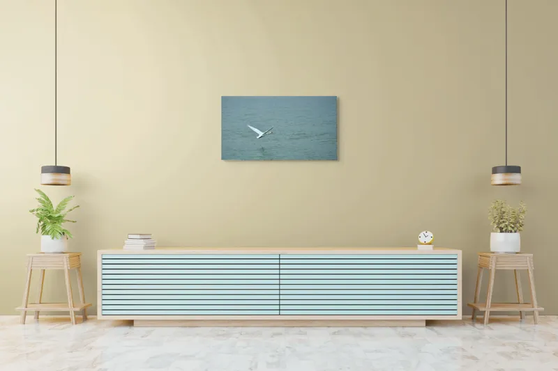 Tablou Canvas, "Liniștea unui zbor solitar", Grațiozitate, Libertate, Natură, Liniște, Reflecție, Zbor, Serenitate, 90 x 50 cm – poza 5