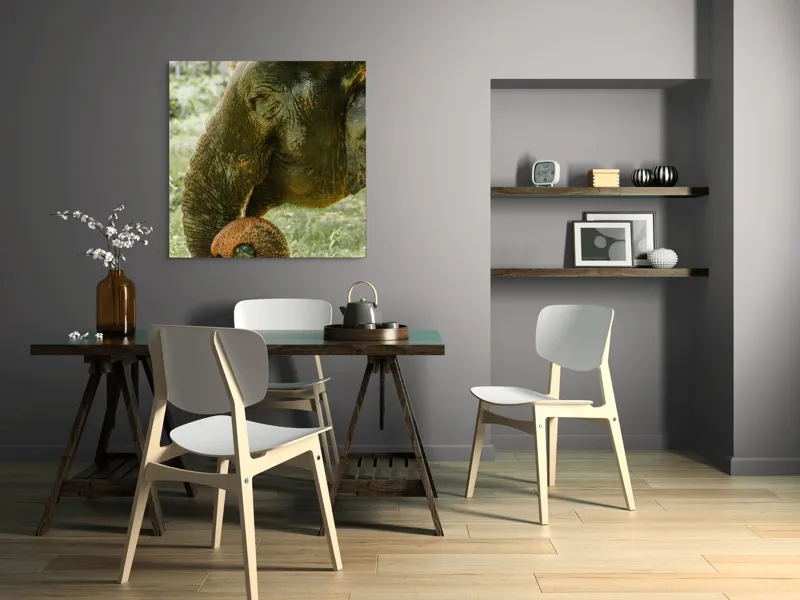 Tablou Canvas, "Elefantul în pădurea tropicală verde", Nu pot identifica cine este în imagine., 100 x 100 cm – poza 6